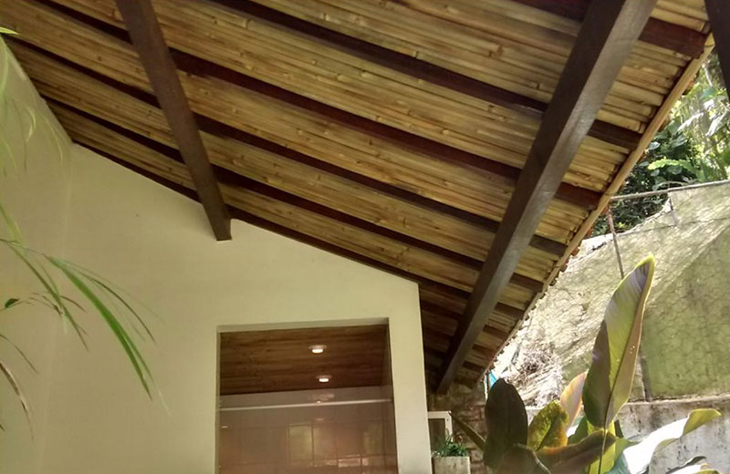 Forro de bambu – Fazenda Bambu Ambiental – Santo Antônio – Xérem